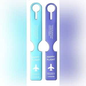 Luggage Tags, 2 Pcs, PVC, with Name, Address, Phone Number Labels for Suitcases